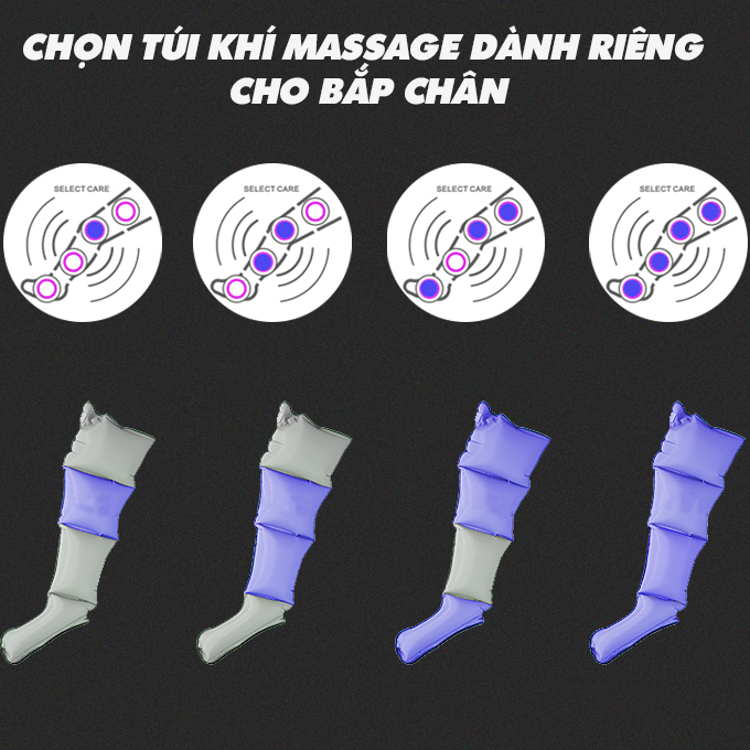 Chọn túi khí massage dành riêng cho bắp chân